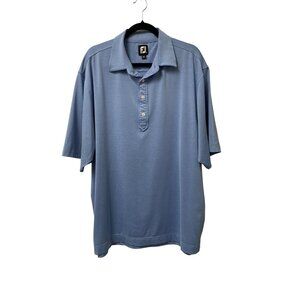 FOOTJOY POLO SHIRT ATHLETIC STRETCH PERFORMANCE MENS XL BLUE GOLF CASUAL COMFORT